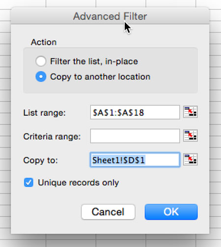 advanced filter settings