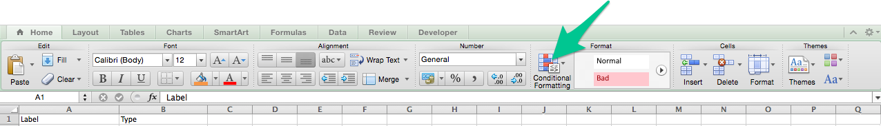 conditional formatting